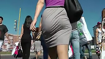 Busty Booty Shaking In Public And Walking Down The Street