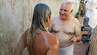 Paty Butt'S Grandpa Indulges In Some Bdsm Fun On The Beach