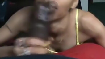 Blowjob Queen Gives A Deepthroat To A Big Black Cock