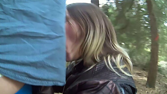 Barbara'S Blowjob Skills On Display In The Great Outdoors