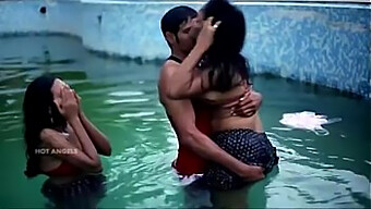 Husband And Friend Have A Threesome With Wife In Swimming Pool