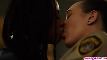 Inmate Enjoys A Mouthjob From Her Lesbian Wardens