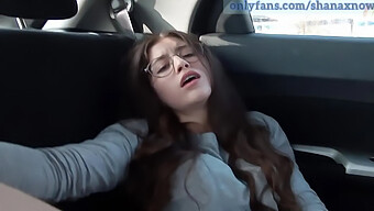 18+ Teen (18+) Enjoys A Car Orgasm From Masturbation