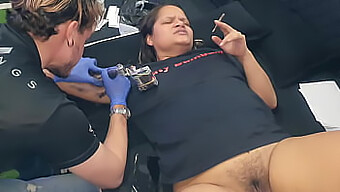 German Tattoo Artist Gets His Way With A Latina'S Big Ass In This Amateur Video