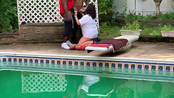 Wife Sucks Big Black Cock At The Pool Party