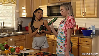 Tiffany Watson And Jada Kai Engage In Kinky Lesbian Sex With A Cucumber