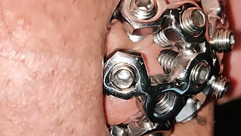 A Close-Up Look At The Screw In My Caged Cock